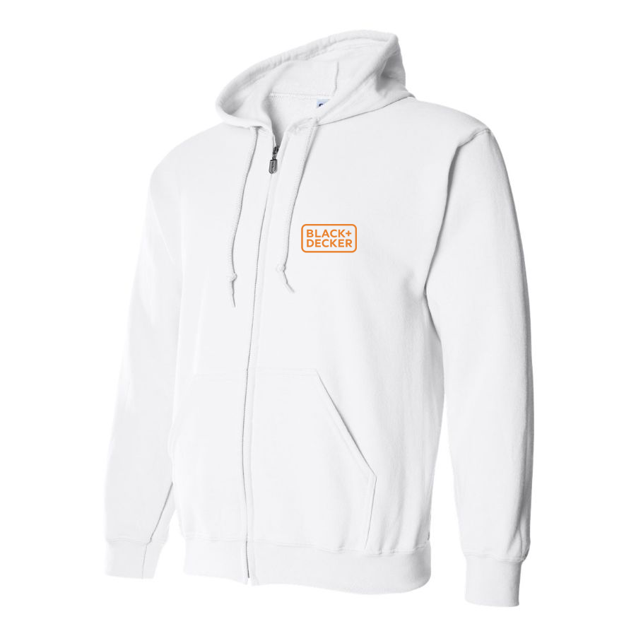 Men's Black Decker Logo Zipper Hoodie