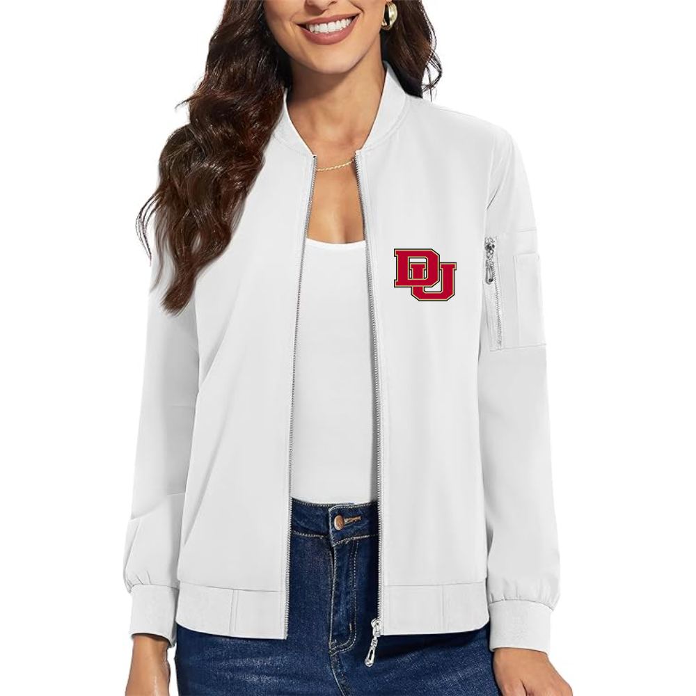 Women's Denver Pioneers  Premium Bomber Jacket with Polished Detailing and Functional Sleeve Pocket Modern Luxury Outerwear