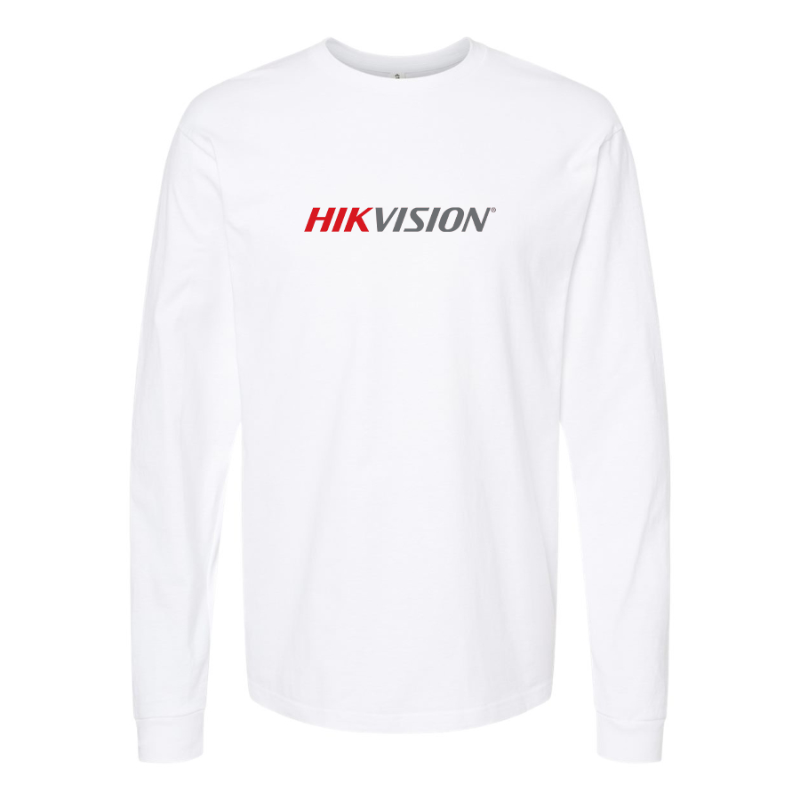 Men's Hikvision Logo Cotton Long Sleeve T-Shirt