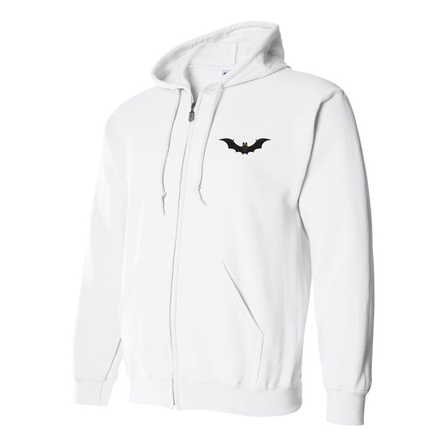 Men's Bat-Emoji Logo Zipper Hoodie