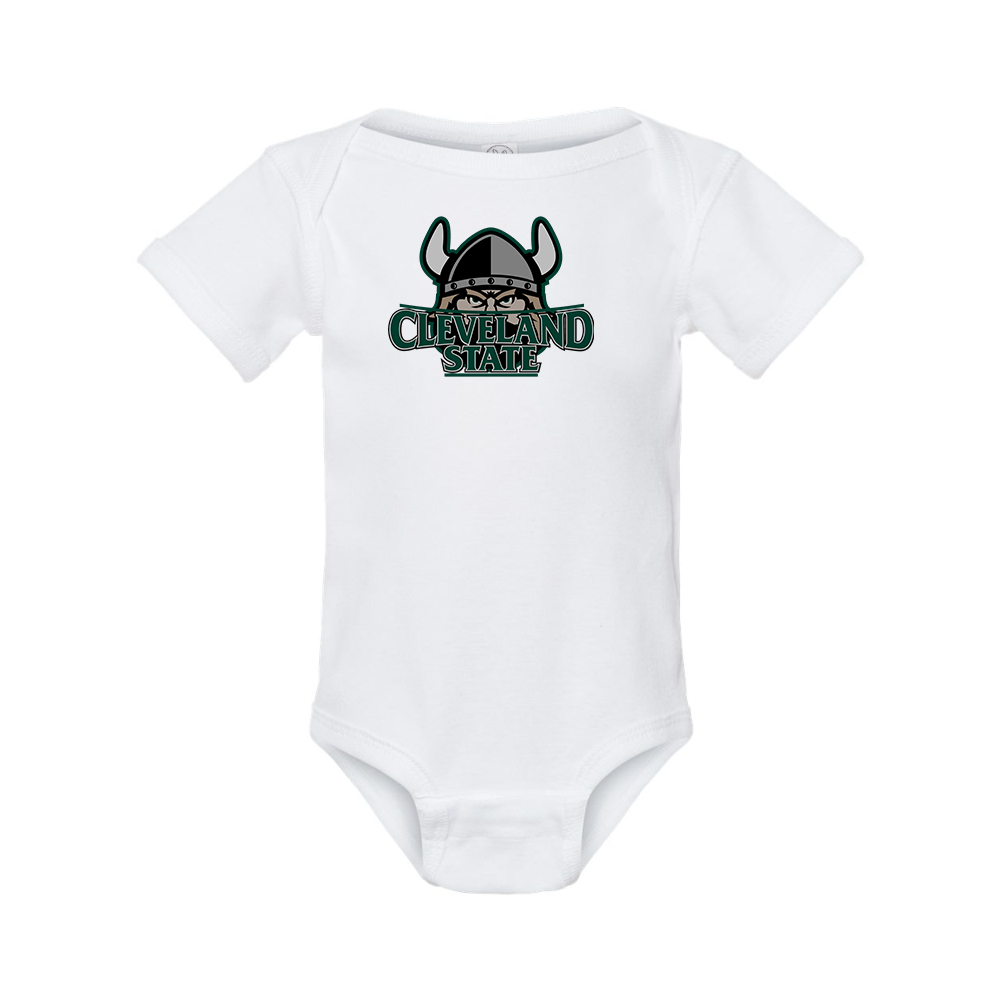Cleveland State Vikings  Rabbit Skins Infant Baby Rib Bodysuit