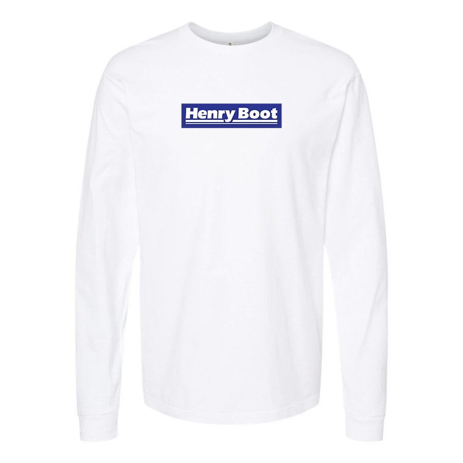 Men's Henry Boot Logo Cotton Long Sleeve T-Shirt