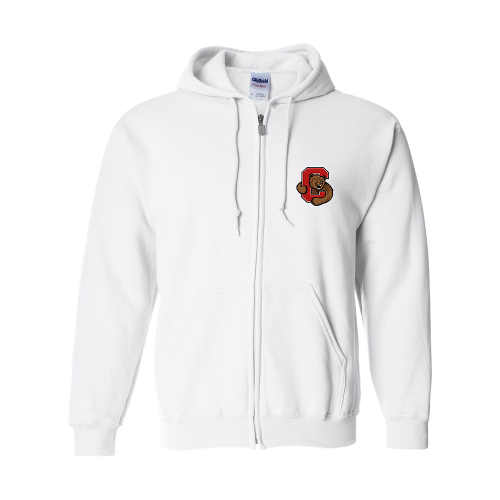 Men's Cornell Big Red Gildan  Heavy Blend Full Zip Hooded Sweatshirt