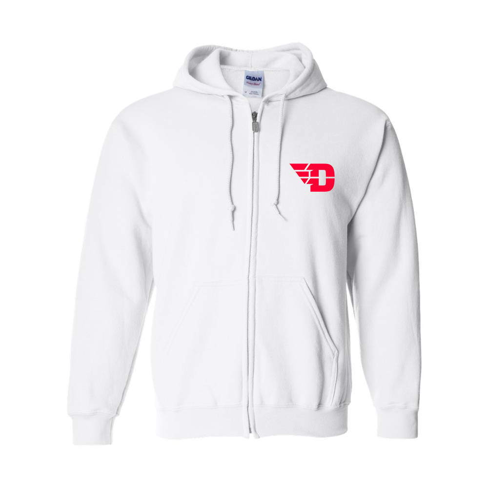 Men's Dayton Flyers  Gildan  Heavy Blend Full Zip Hooded Sweatshirt