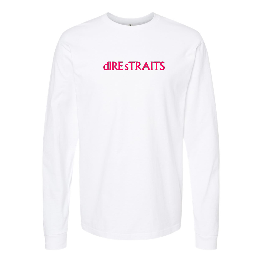 Men's Dire Straits  Logo Cotton Long Sleeve T-Shirt