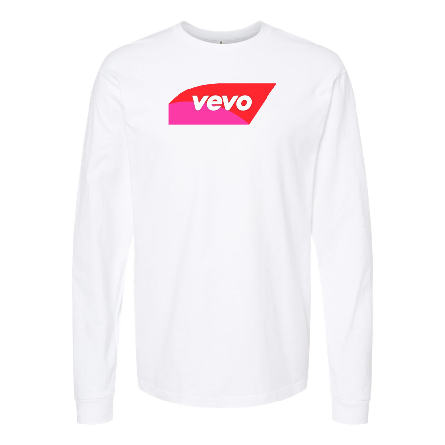 Men's Vevo Thumbnail Banner Logo Cotton Long Sleeve T-Shirt