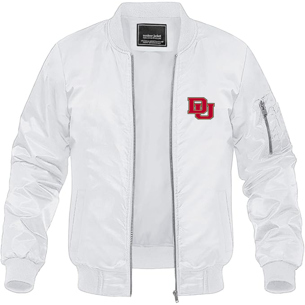 Men's  Denver Pioneers Lightweight Bomber Jacket Windbreaker Softshell Varsity Jacket Coat