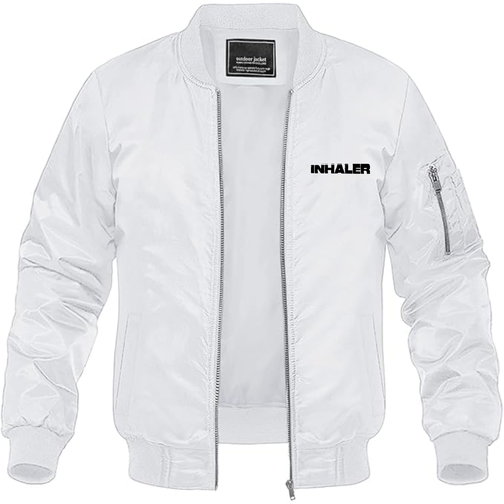Men's   Inhaler  Logo  Lightweight Bomber Jacket Windbreaker Softshell Varsity Jacket Coat