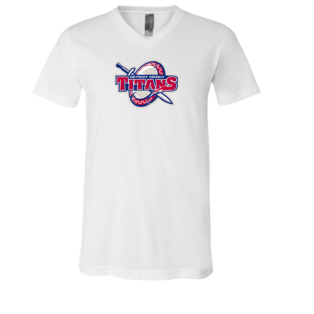 Detroit Titans  BELLA  CANVAS - Jersey V-Neck T-Shirt