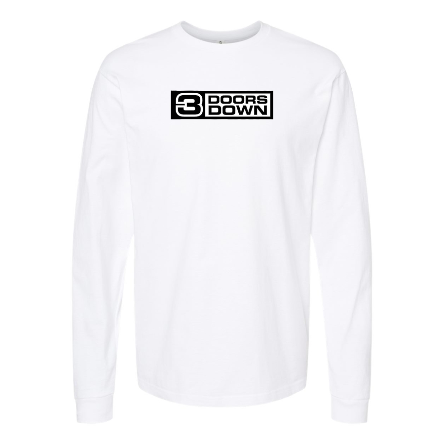 Men's 3 Doors Down Logo Cotton Long Sleeve T-Shirt