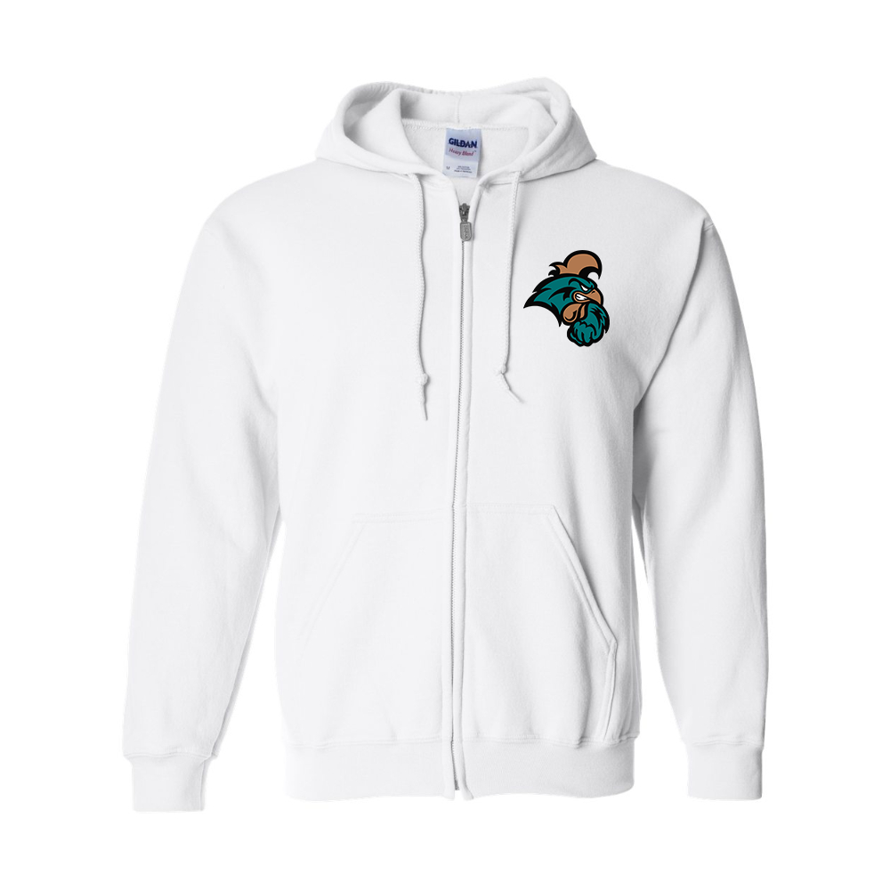Men's  Coastal Carolina Chanticleers  Gildan  Heavy Blend Full Zip Hooded Sweatshirt
