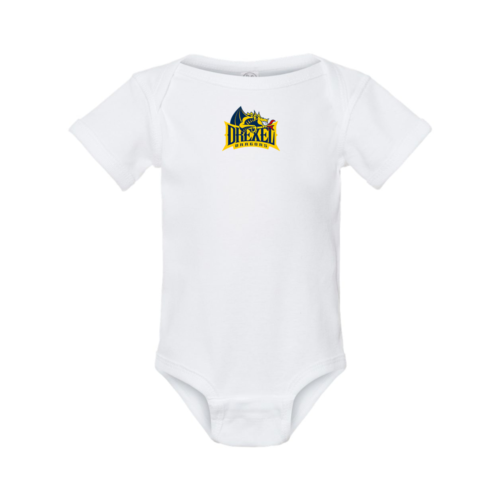 Drexel Dragons  Rabbit Skins Infant Baby Rib Bodysuit