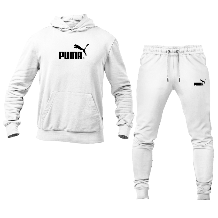 Men's Puma Logo Hoodie Joggers Set