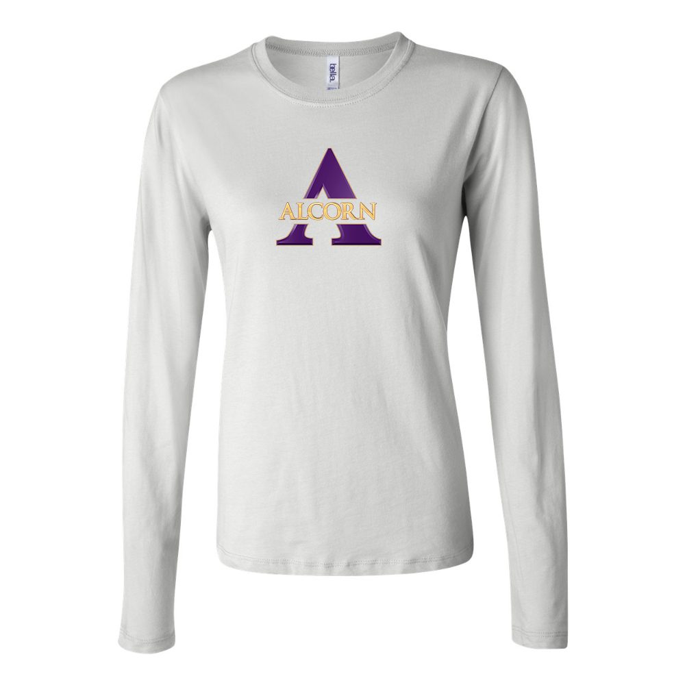 BELLA CANVAS Women’s Alcorn State Braves  Jersey Long Sleeve Tee
