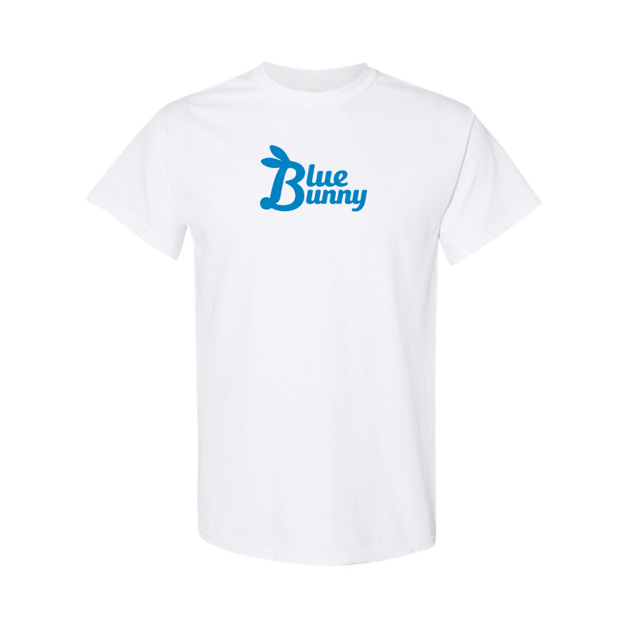 Men's Blue Bunny Logo Cotton T-Shirt