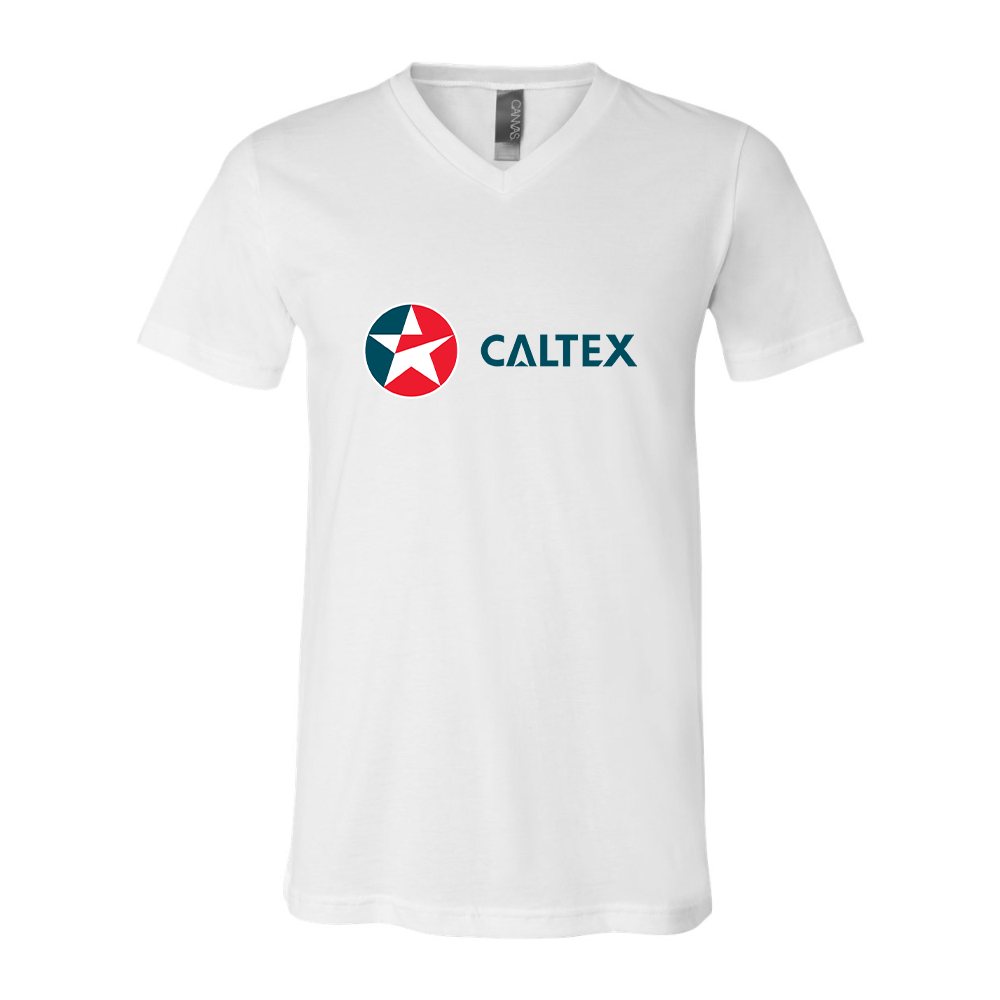 Caltex Gas Station BELLA  CANVAS - Jersey V-Neck T-Shirt