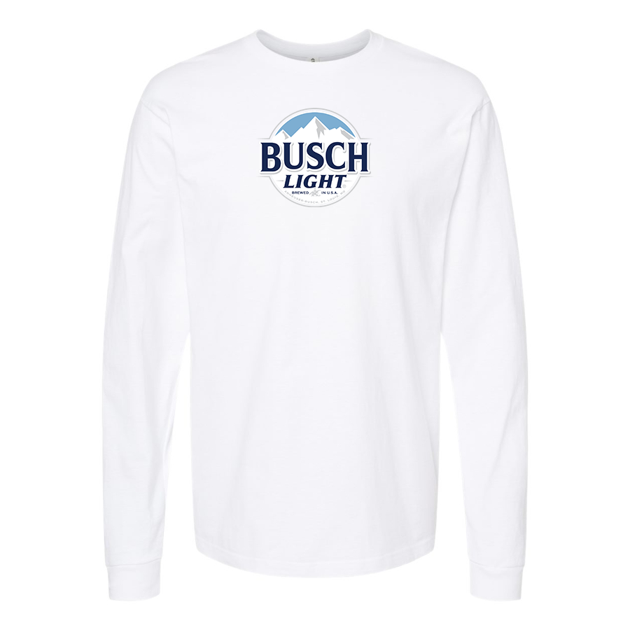 Men's Busch Light Logo Cotton Long Sleeve T-Shirt