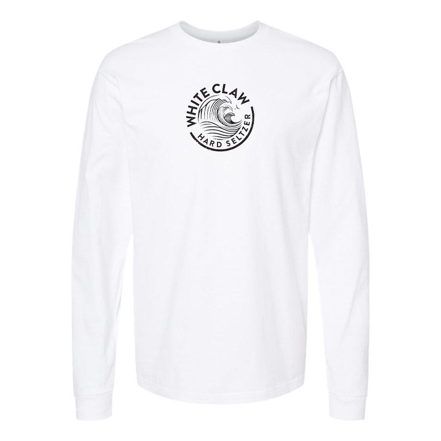 Men's White Claw Logo Cotton Long Sleeve T-Shirt
