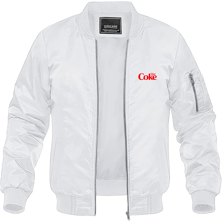 Men's Diet Coke Logo Lightweight Bomber Jacket Windbreaker Softshell Varsity Jacket Coat