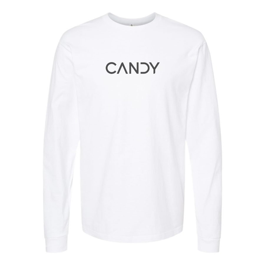 Men's Candy Logo Cotton Long Sleeve T-Shirt