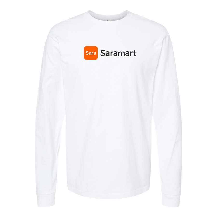 Men's Saramart Logo Cotton Long Sleeve T-Shirt