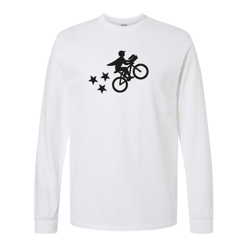Men's Postmates Bike Gildan Heavy Cotton Long Sleeve T-Shirt