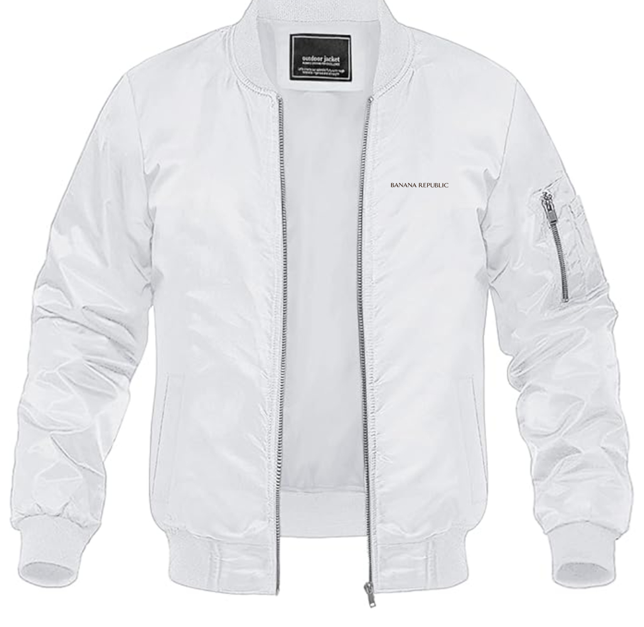 Men's Banana Republic Lightweight Bomber Jacket Windbreaker Softshell Varsity Jacket Coat