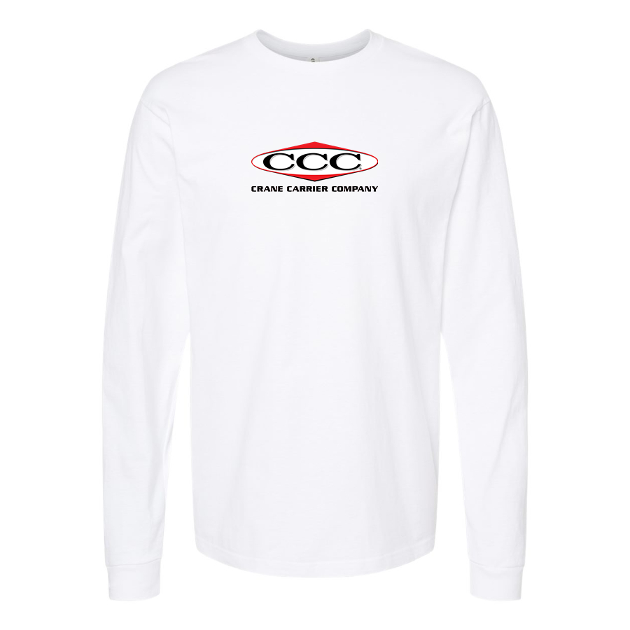 Men's Crane Carrier Company Logo Cotton Long Sleeve T-Shirt