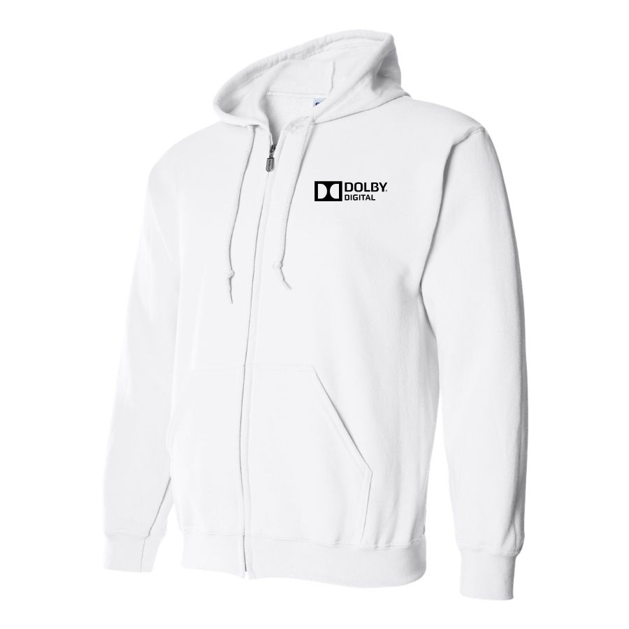 Men's Dolby Digital  Logo Zipper Hoodie
