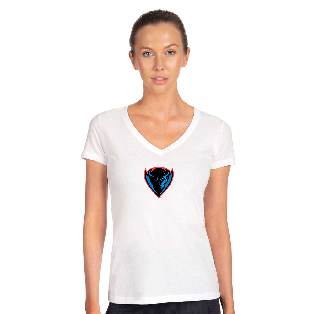 Women's DePaul Blue Demons Next Level V-Neck T-Shirt