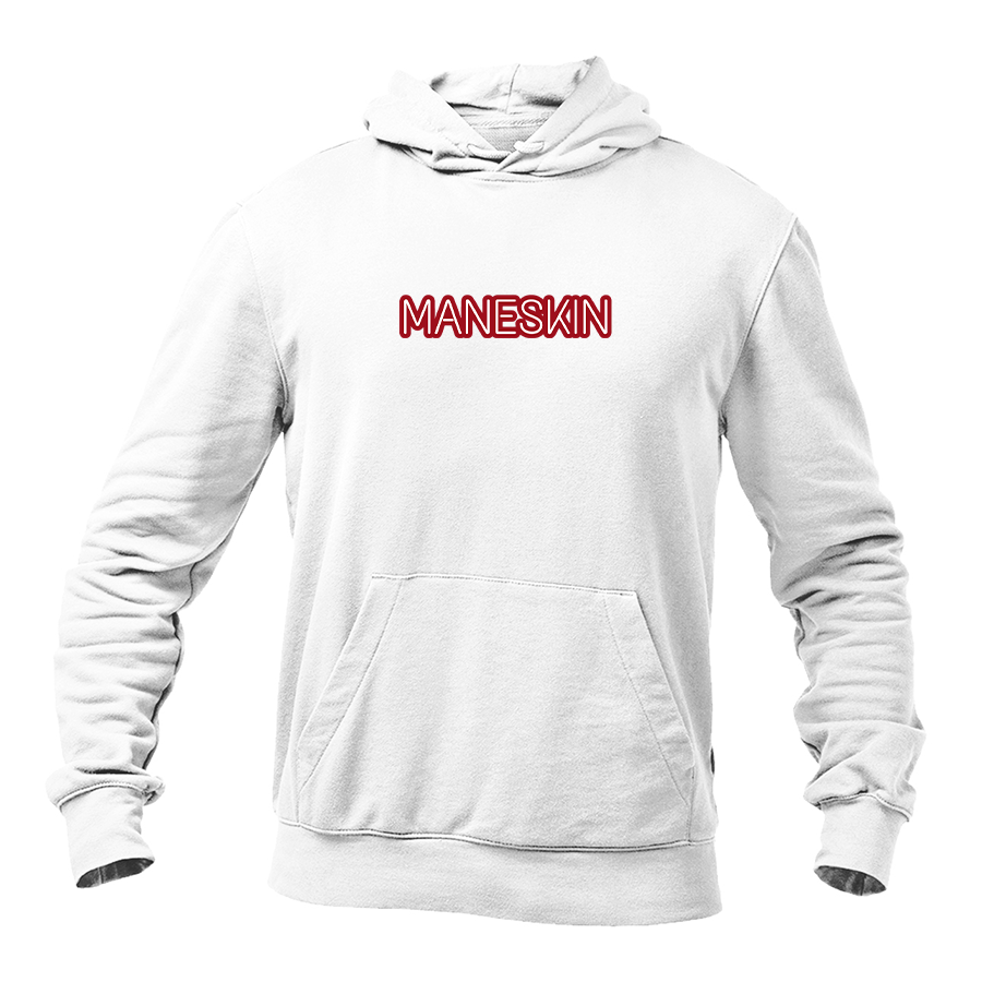 Men's Maneskin Red Neon Letter Logo Pullover Hoodie