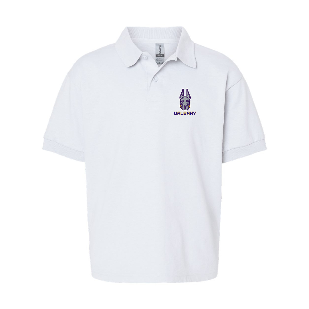 Youth Albany Great Danes Gildan Dry Blend Jersey Polo