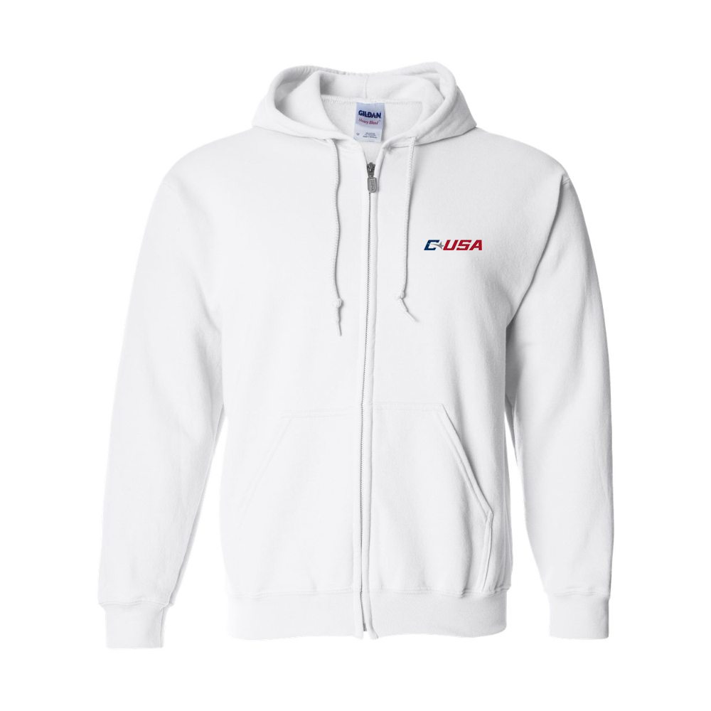 Men's  Conference USAl Gildan  Heavy Blend Full Zip Hooded Sweatshirt