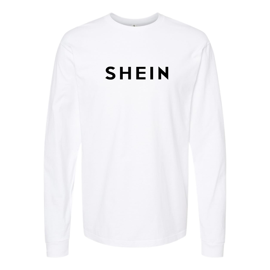 Men's Shein Logo Cotton Long Sleeve T-Shirt
