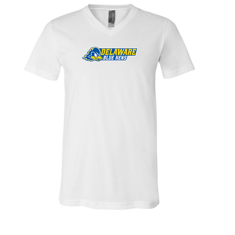 Delaware Blue Hens BELLA  CANVAS - Jersey V-Neck T-Shirt