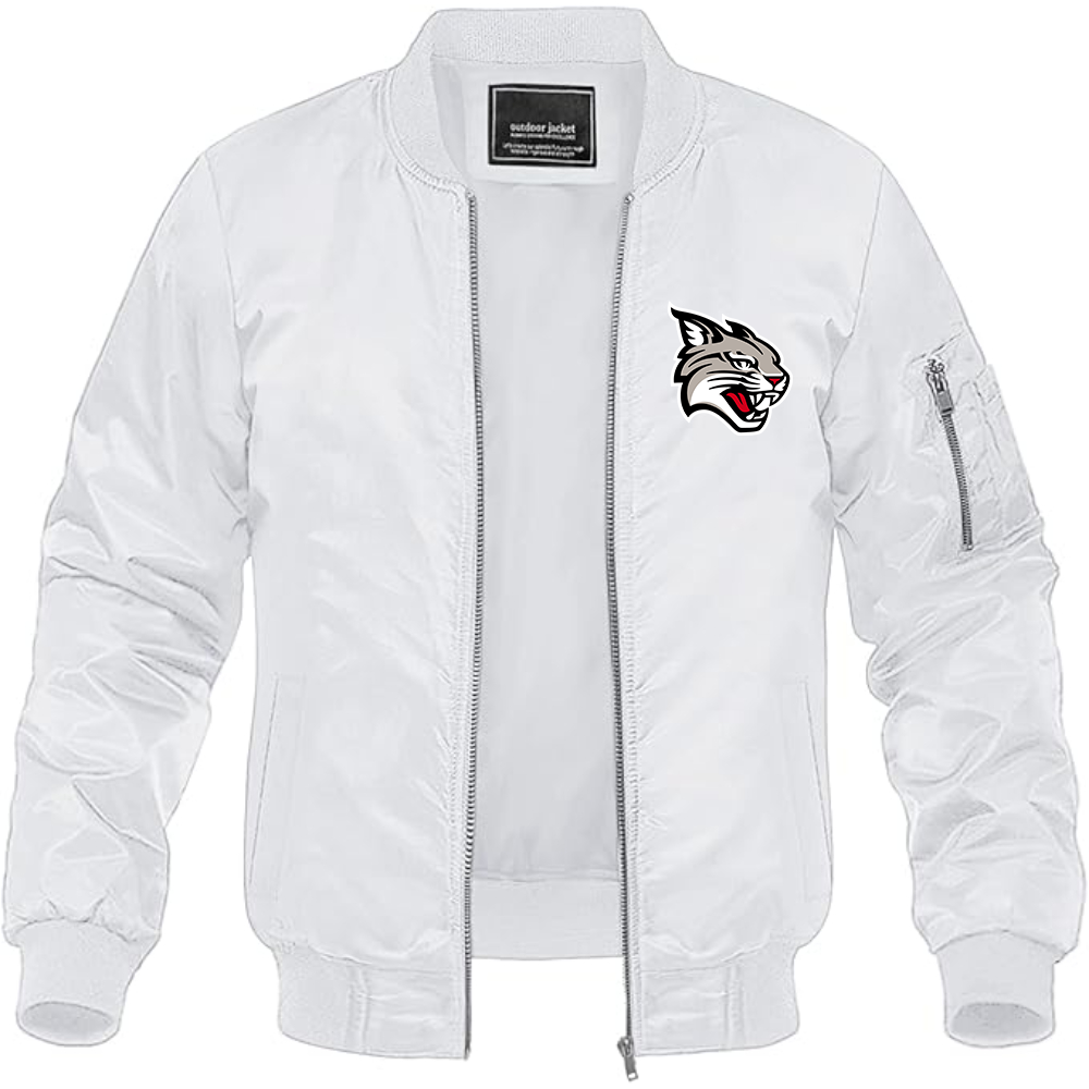 Men's Davidson Wildcats Lightweight Bomber Jacket Windbreaker Softshell Varsity Jacket Coat