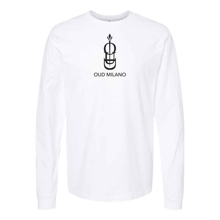 Men's Oud Milano Logo Cotton Long Sleeve T-Shirt