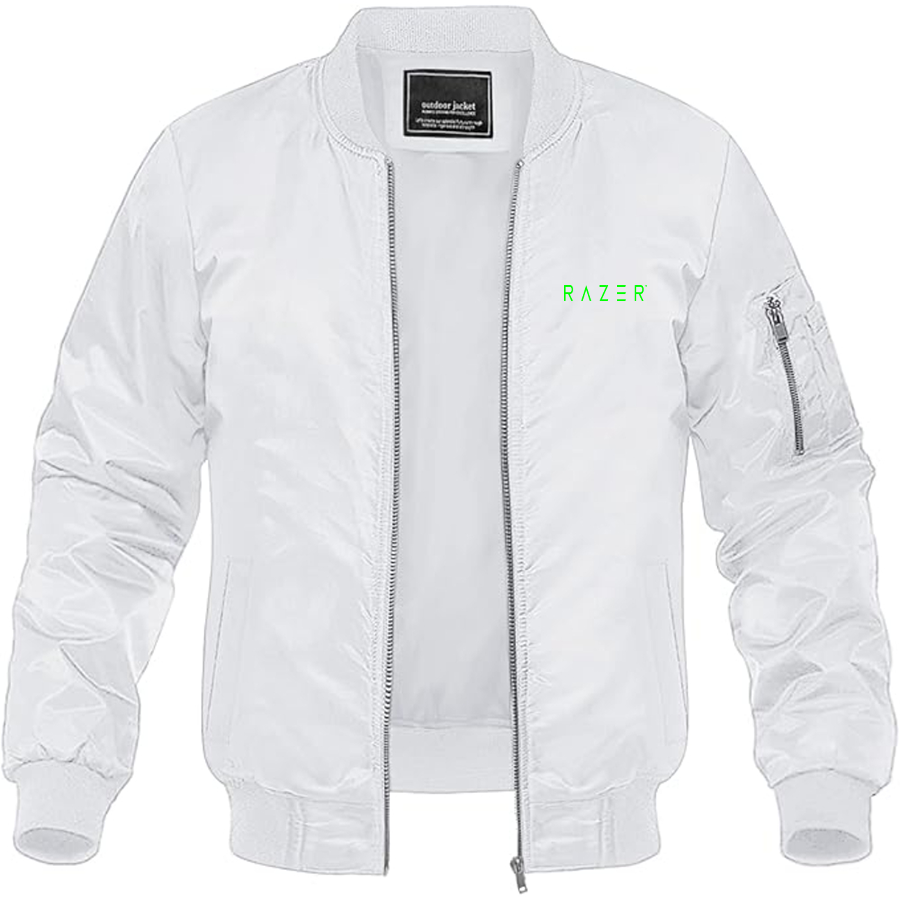 Men's Raze Logo Lightweight Bomber Jacket Windbreaker Softshell Varsity Jacket Coat