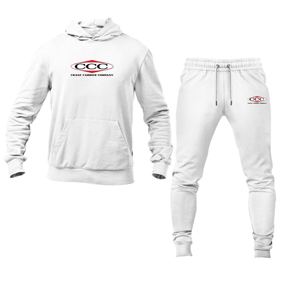 Men's Crane Carrier Company Logo Hoodie Joggers Set