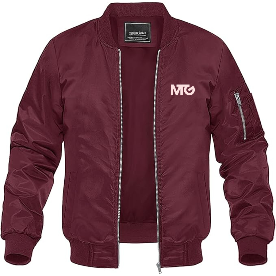 Men's MTG  Lightweight Bomber Jacket Windbreaker Softshell Varsity Jacket Coat