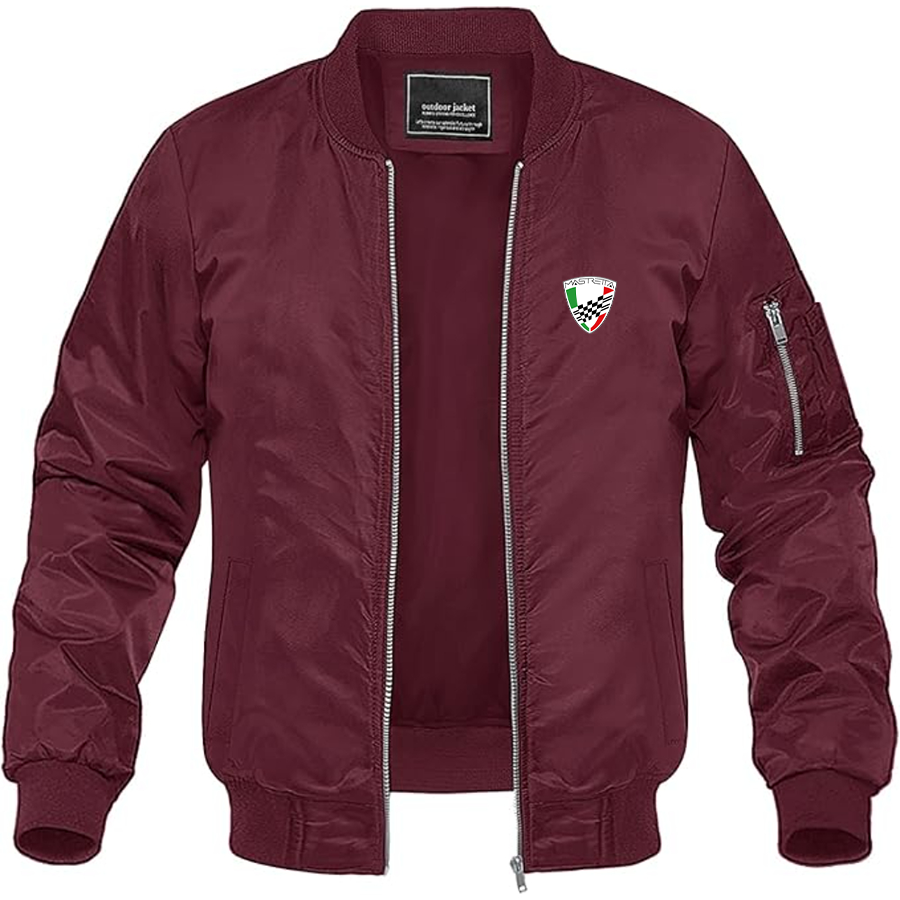 Men's Mastretta Logo Lightweight Bomber Jacket Windbreaker Softshell Varsity Jacket Coat
