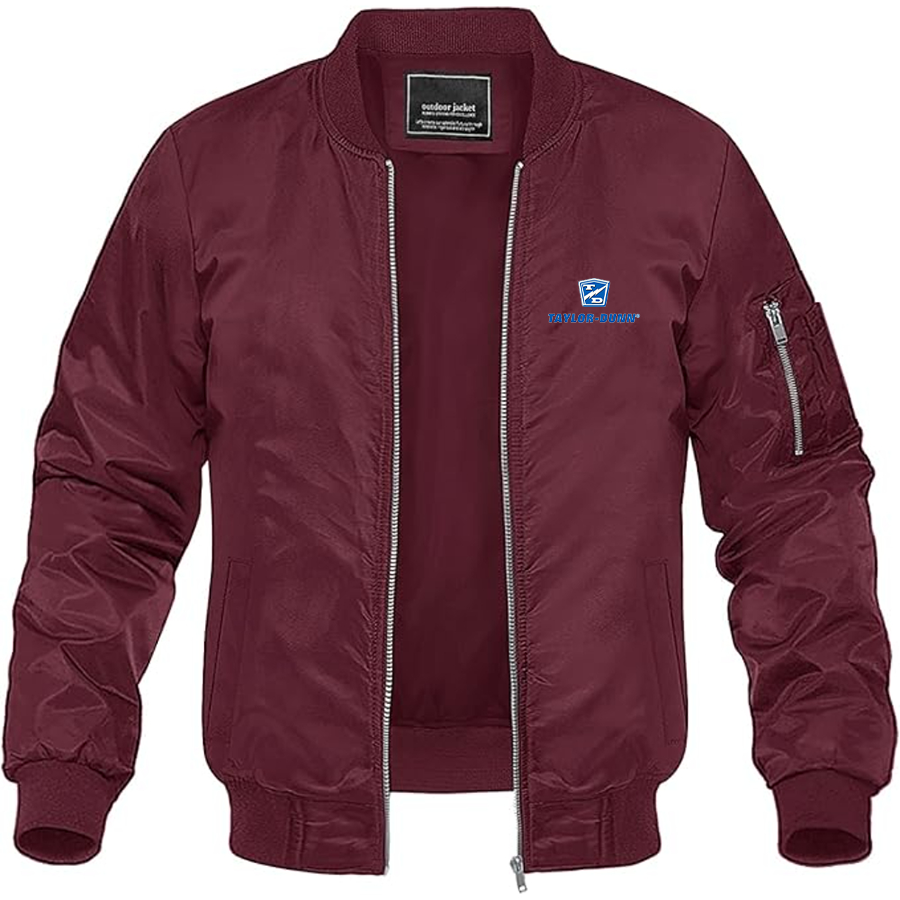Men's Taylor Dunn  Logo Lightweight Bomber Jacket Windbreaker Softshell Varsity Jacket Coat