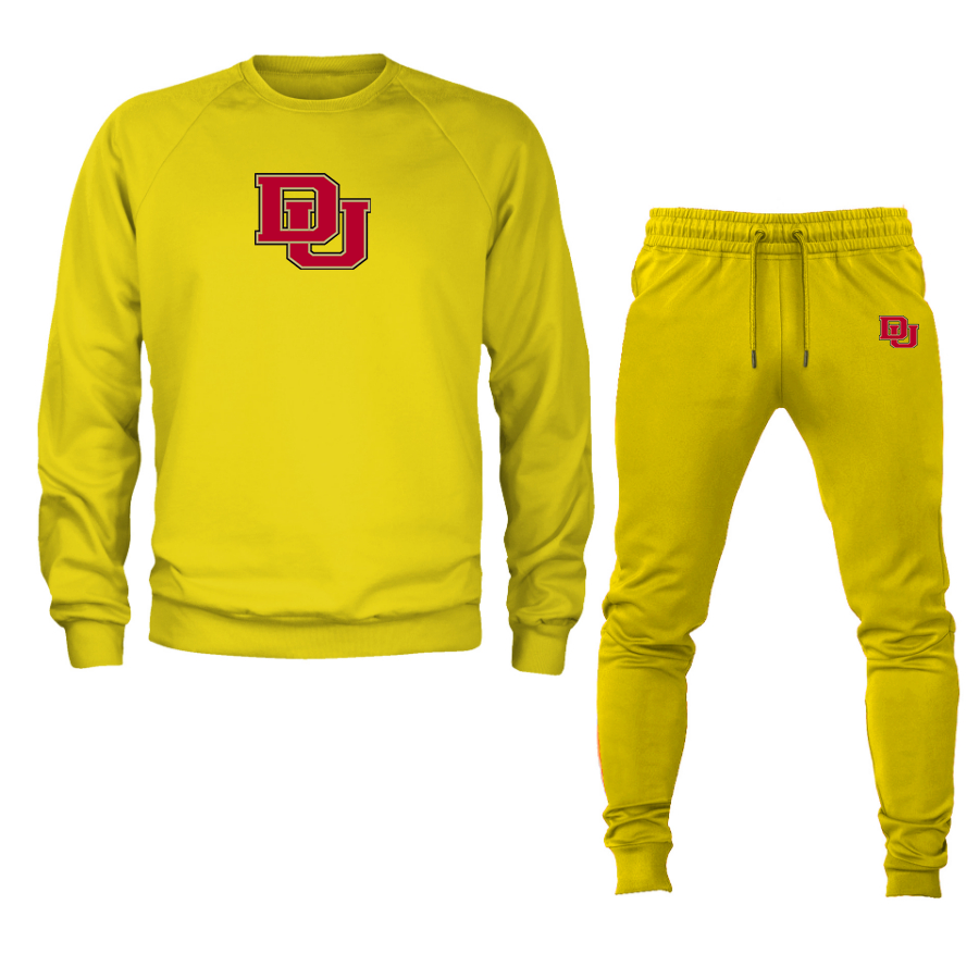 Men's Denver Pioneers  Crewneck Sweatshirt Joggers Suit