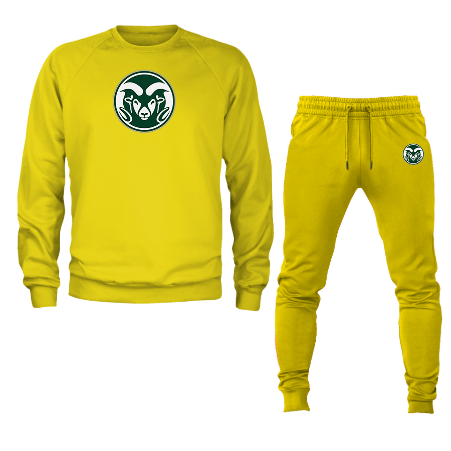 Men's  Colorado State Rams Crewneck Sweatshirt Joggers Suit