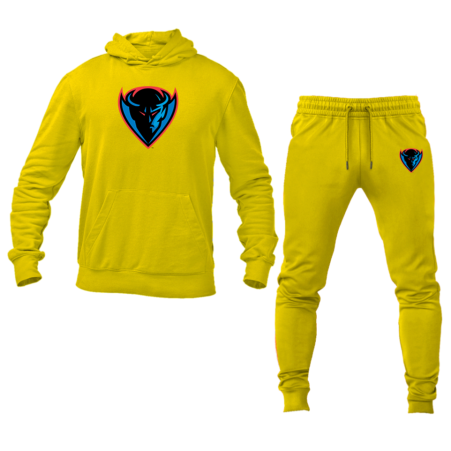 Men's  DePaul Blue Demons Hoodie Joggers Set
