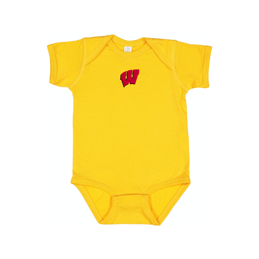 Wisconsin Badgers Logo Baby Onesie Romper