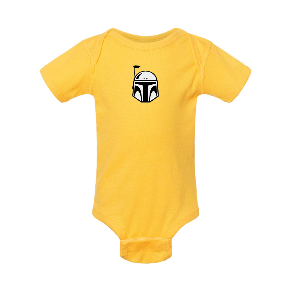 Star Wars Boba Fett Helmet Rabbit Skins Infant Baby Rib Bodysuit