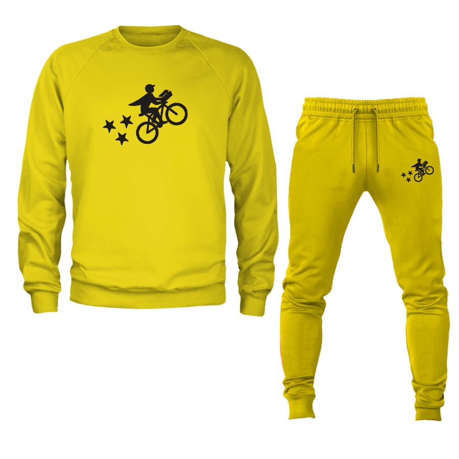Men's Postmates Bike Crewneck Sweatshirt Joggers Suit
